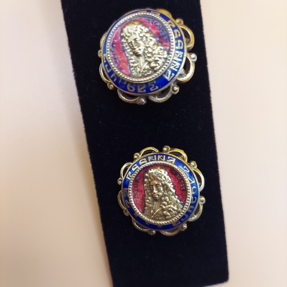 Vintage Leopold Kaiser (emperor of the Holy Roman Empire)Clip On Earrings.